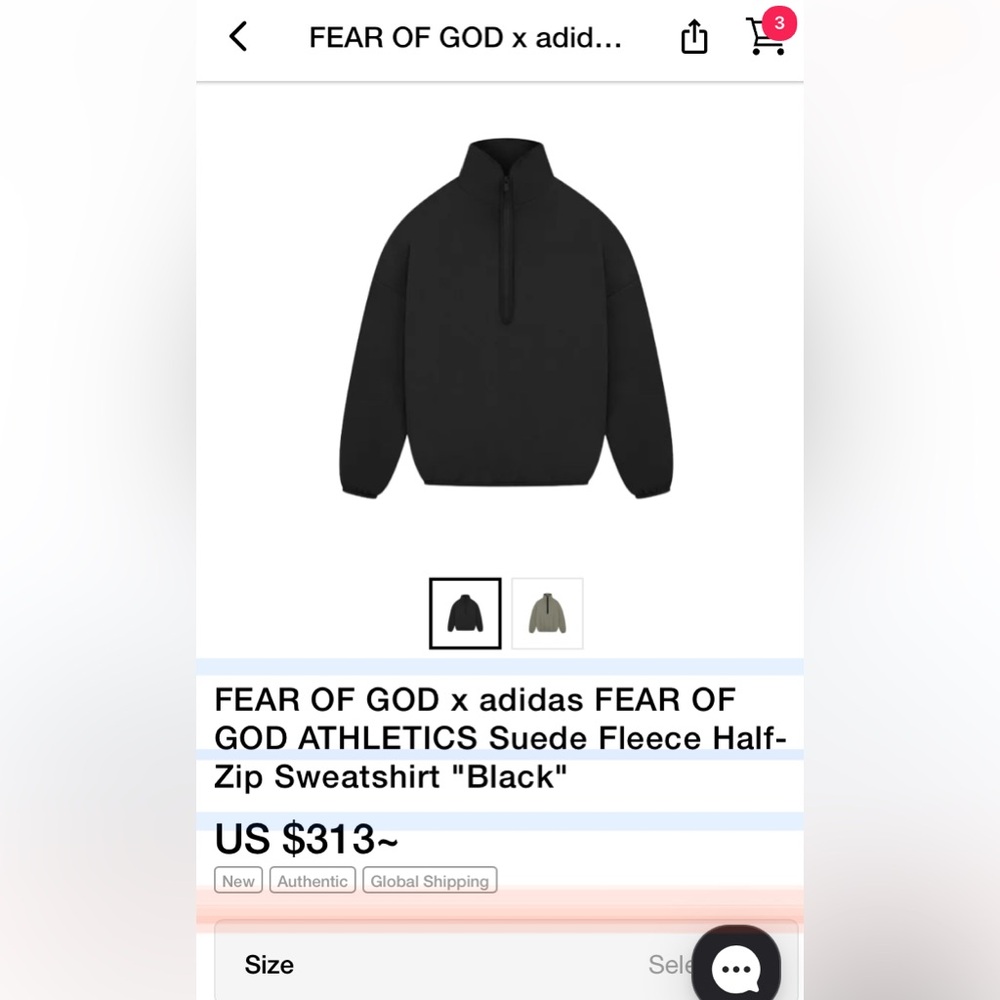 Fear of God Black Zip Up Sweater Real / Authentic, straight from the website.